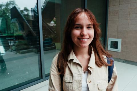 A photo of an undergraduate student at UC Irvine. 