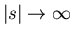 $\vert s\vert\rightarrow \infty$