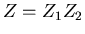 $Z=Z_1Z_2$