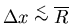 $\Delta x\stackrel{<}{\sim} \overline{R}$