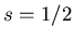 $s=1/2$