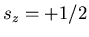 $s_{z}=+1/2$