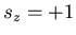 $s_{z}=+1$