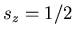 $s_{z}=1/2$