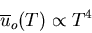 \begin{displaymath}
\overline{u}_o(T)\propto T^{4}
\end{displaymath}