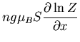 $\displaystyle ng\mu_B S\frac{\partial \ln Z}{\partial x}$