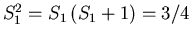 $S_1^2=S_1\left(S_1+1\right)=3/4$