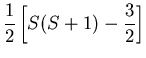 $\displaystyle \frac{1}{2}\left[S(S+1)-\frac{3}{2}\right]$