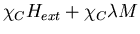 $\displaystyle \chi_C H_{ext}+\chi_{C}\lambda M$