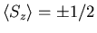 $\langle S_z\rangle=\pm 1/2$