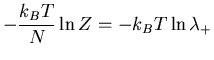 $\displaystyle -\frac{k_BT}{N}\ln Z = -k_BT \ln \lambda_{+}$