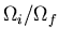 $\Omega_i/\Omega_f$
