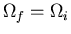 $\Omega_f=\Omega_i$
