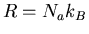 $R=N_ak_B$