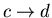 $c\rightarrow d$