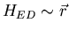 $H_{ED}\sim \vec{r}$
