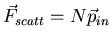 $\vec{F}_{scatt}=N\vec{p}_{in}$