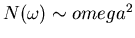 $N(\omega)\sim omega^2$