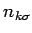 $ n_{k\sigma}$