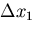 \begin{displaymath}
\frac{A_1\Delta x_1}{\Delta t}=\frac{A_2\Delta x_2}{\Delta t}
\end{displaymath}