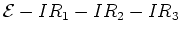 $\displaystyle {\cal E} - IR_{1} - IR_{2} -IR_{3}$